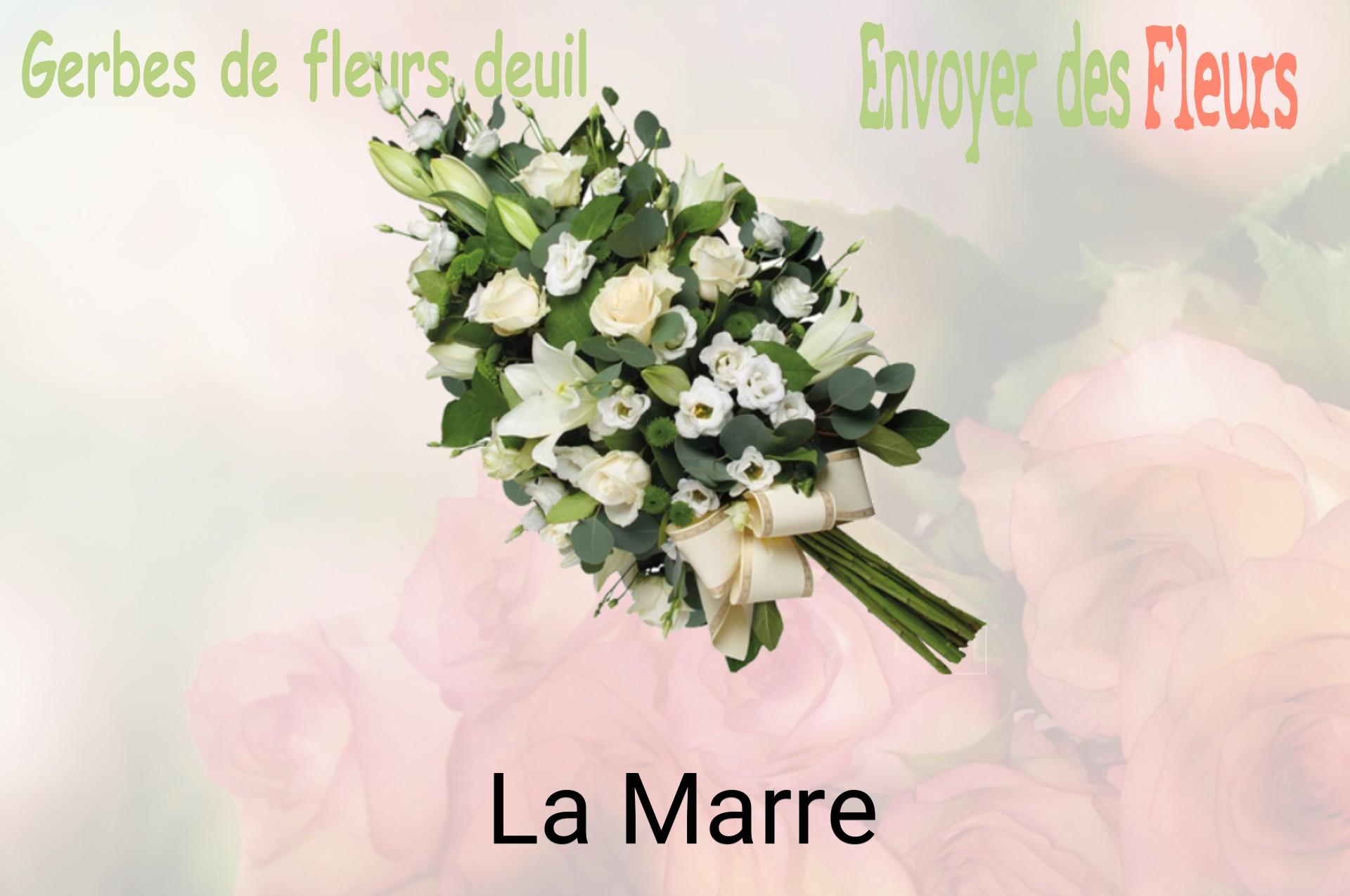 Gerbe de fleurs de deuil livrée à La Marre